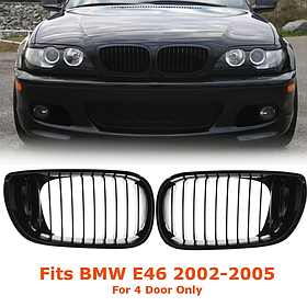 Решітка ноздрі радіатора BMW (БМВ) 3 series E46 LCI (2002-2005) Глянець