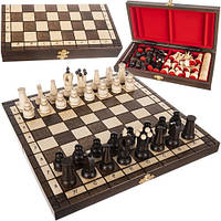 Шахматы + деревянные шашки 2в1, 31х31 см Польша Kruzzel 20232