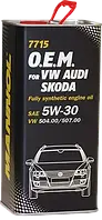 Моторное масло Mannol 7715 O.E.M. for VW Audi Skoda SN/CF SAE 5W-30 Metal 5