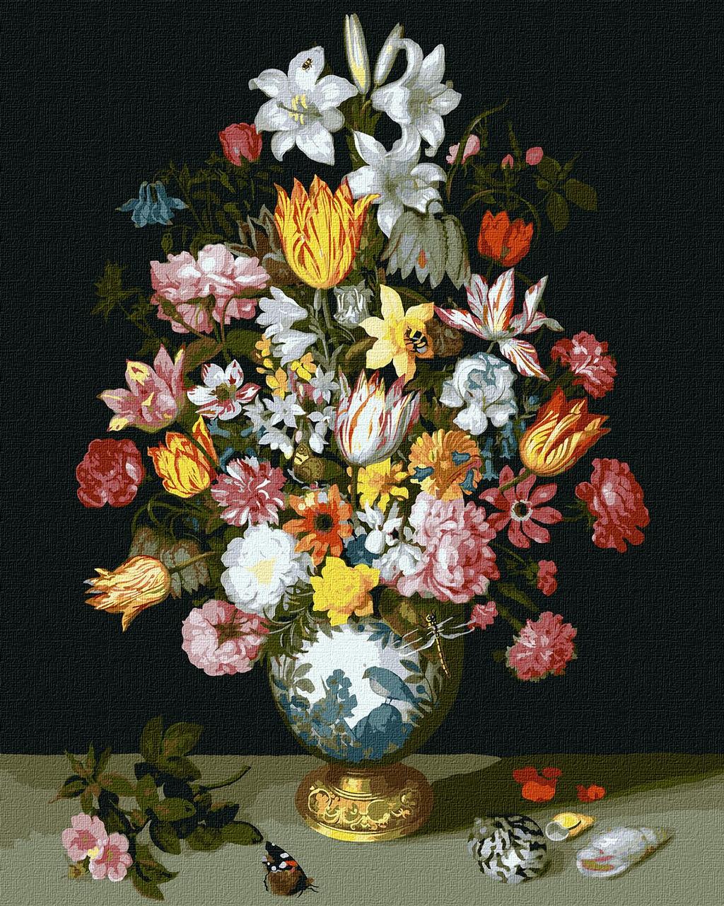 Картина за номерами 40х50 см. Квіткова симфонія ©Ambrosius Bosschaert de Oude КНО3210