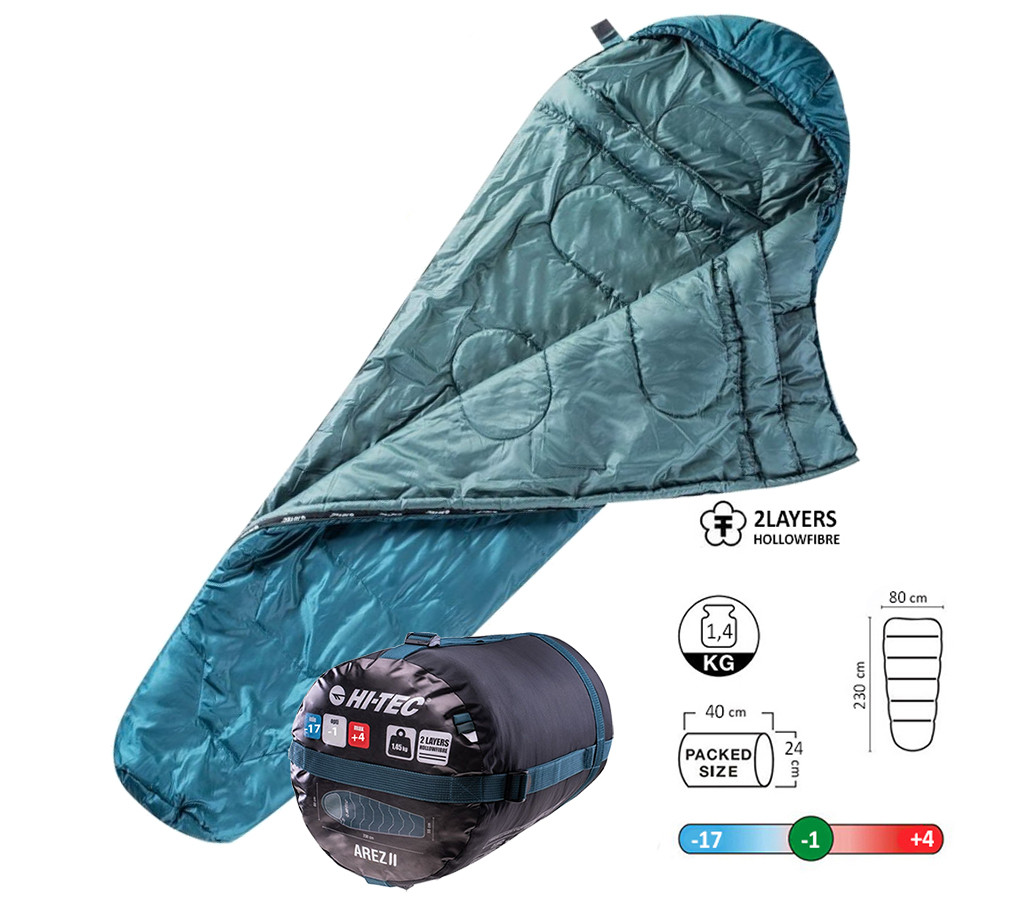 Cпальний мішок Hi-Tec Arez II 230x80 cм Right Zip Deep Blue