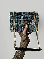 Женская Сумка Chanel Tweed Blue Black