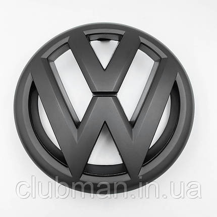 Эмблема передня VW Volkswagen (Фольцваген) 130мм JETTA 6 (2010-2014) - Чорний Матовий (5C6853601), фото 1