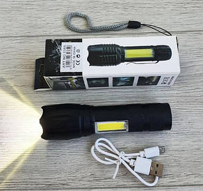 Ліхтар акумуляторний ручний BL-T6-29 T6 + COB Bailong 5385 Чорний, фото 3