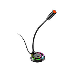 Ігровий мікрофон MeeTion MT-MC14 USB дротовий RGB підсвічуванням для пк ноутбука комп'ютера чату