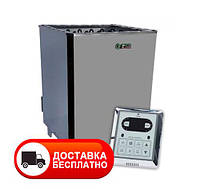 Электрокаменка для сауны и бани EcoFlame SAM D-15 15 кВт + пульт CON6 напольная