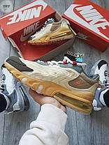 Чоловічі Кросівки Nike Air Max 270 React Travis Scott Beige / Найк Аїр Макс 270 Реакт Тревіс Скотт Бежеві, фото 4