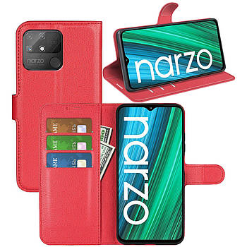 Чохол-книжка Litchie Wallet для Realme Narzo 50A Red