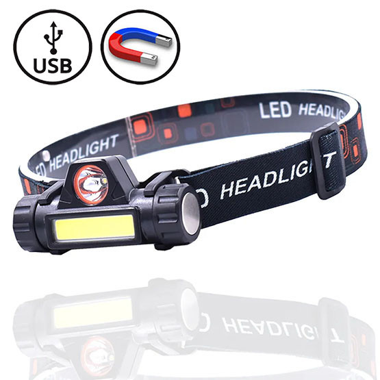 Ліхтар налобний WX-8101(872), універсальний із зарядкою USB