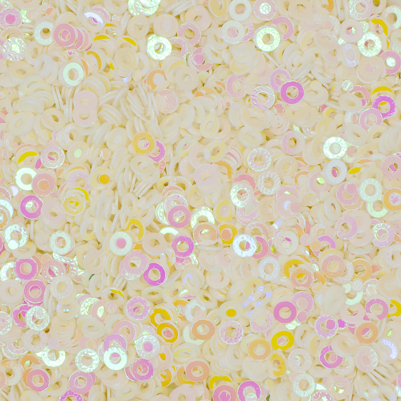 Паєтки круглі 2 мм 25 г Айворі хамелеон, фото 1