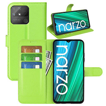 Чохол-книжка Litchie Wallet для Realme Narzo 50A Light Green