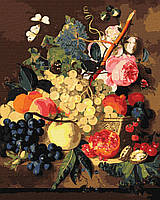 Картина по номерам 40х50 см. Корзина с фруктами ©Jan van Huysum. КНО5663