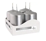 Свічка Bispol білий перламутр 416-6 (набір 4шт)