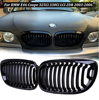 Решетка радиатора BMW E46/2003-2005. Купе рестайлинг черный глянец