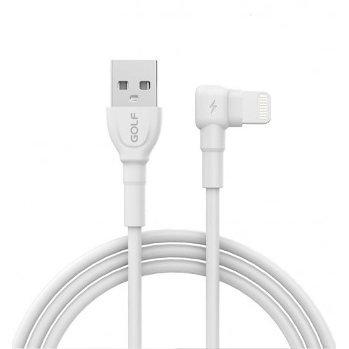 Кабель для iPhone Golf GC-70 USB - Lightning 3А 1 метр White (90749), фото 1