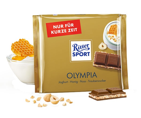 Шоколад Молочний Ritter Sport Olympia Ріттер Спорт Олімпія 100 г Німеччина