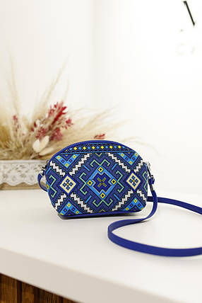 Маленька жіноча сумочка Coquette "Орнамент синій", фото 2