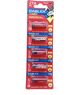 Батарейка Rablex Turbo 27A (5 шт. на блістері)