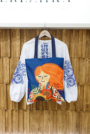 Жіноча тканинна сумка Original "Руда дівчина", фото 3