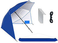 Лежачий пляжный зонт 260см. Польша Malatec 10066