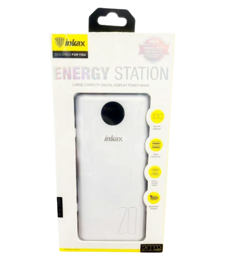 POWER BANK INKAX PV-48 На 20000mAh З Циферблатом, Без Шнура (2 Виходи)