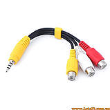Кабель перхідник із тюльпана на мініджек 2-RCA => 3.5 Jack, фото 6