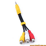 Кабель перхідник із тюльпана на мініджек 2-RCA => 3.5 Jack, фото 8