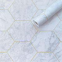 Вінілова плівка Нефритовий Мармур Соти Рулон 10 м ширина 45 см Блакитний ПВХ наклейки