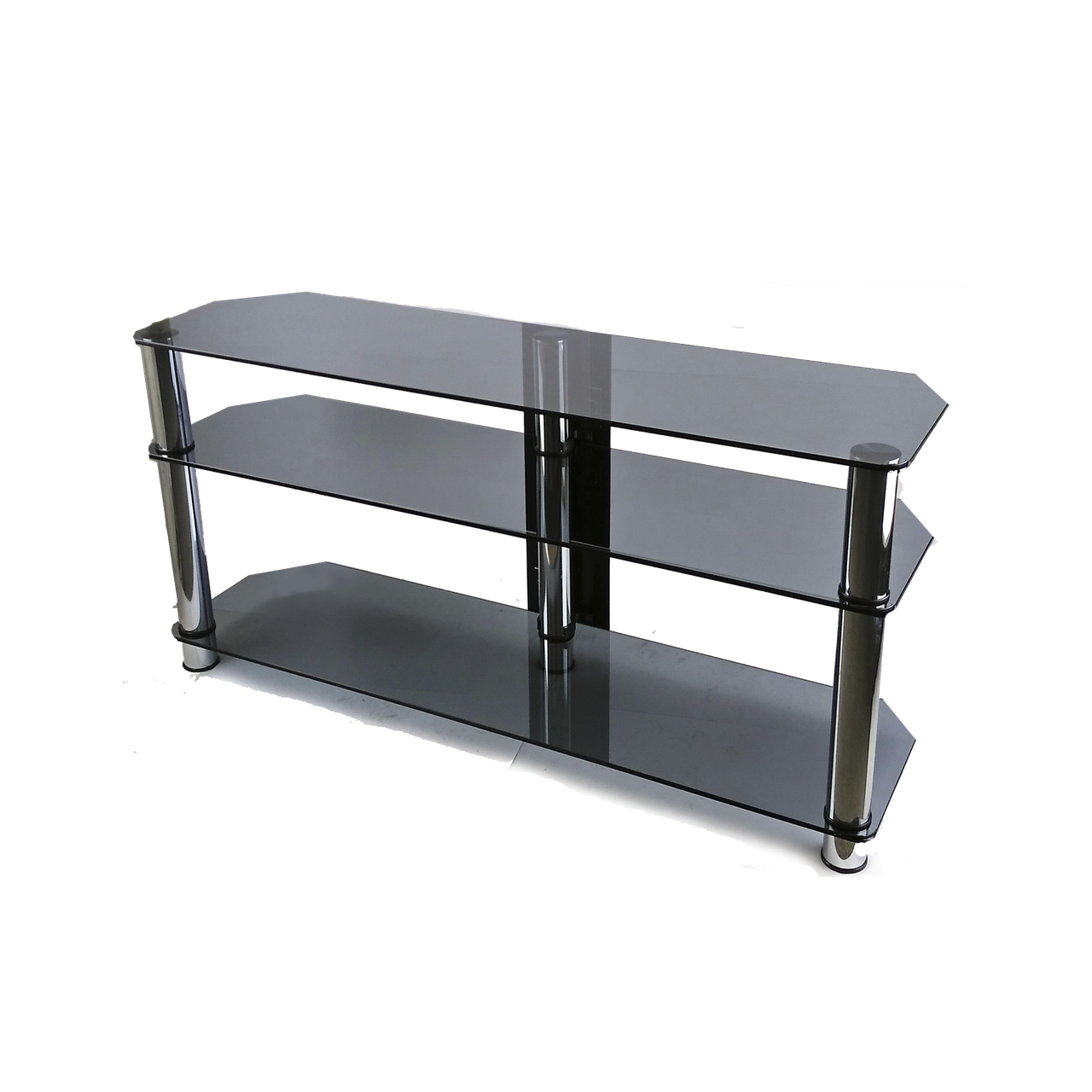 Тумба ТВ зі скла 1100х350х569 Commus Меридіан New Chr