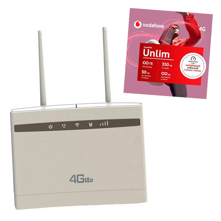 4G Wi-Fi роутер CP 100 - 3 + Vodafone (Безлімітний Інтернет), фото 2