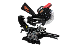 GTM Пила торцювальна HM9085 1800Вт, 210*30мм, 5200об/хв, з протяжним механізмом і лазером