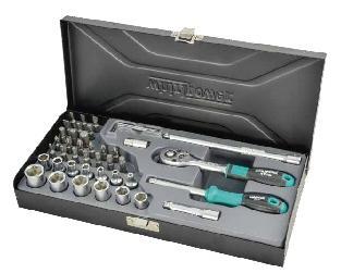 Whirlpower Набір головок 1/4" 4-14мм 43од мет.футляр, фото 1
