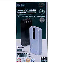 POWER BANK INKAX PBQ-09 На 20000mAh (22,5W) З Швидкою Зарядкою + 3шнура І Циферблатом (2виходи)
