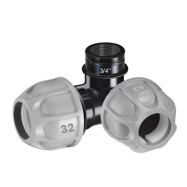 Claber Трійник ПЕ 25*1/2В кутовий, фото 1