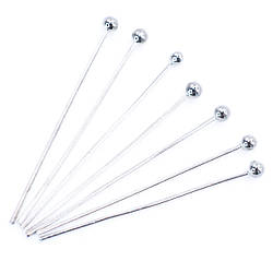 Піни мідні з кулькою 14х0,5 мм +-200 шт. Сріблястий