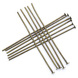 Піни гвоздики з плоским капелюшком 20х0,7 мм Бронзовий +-200 шт.