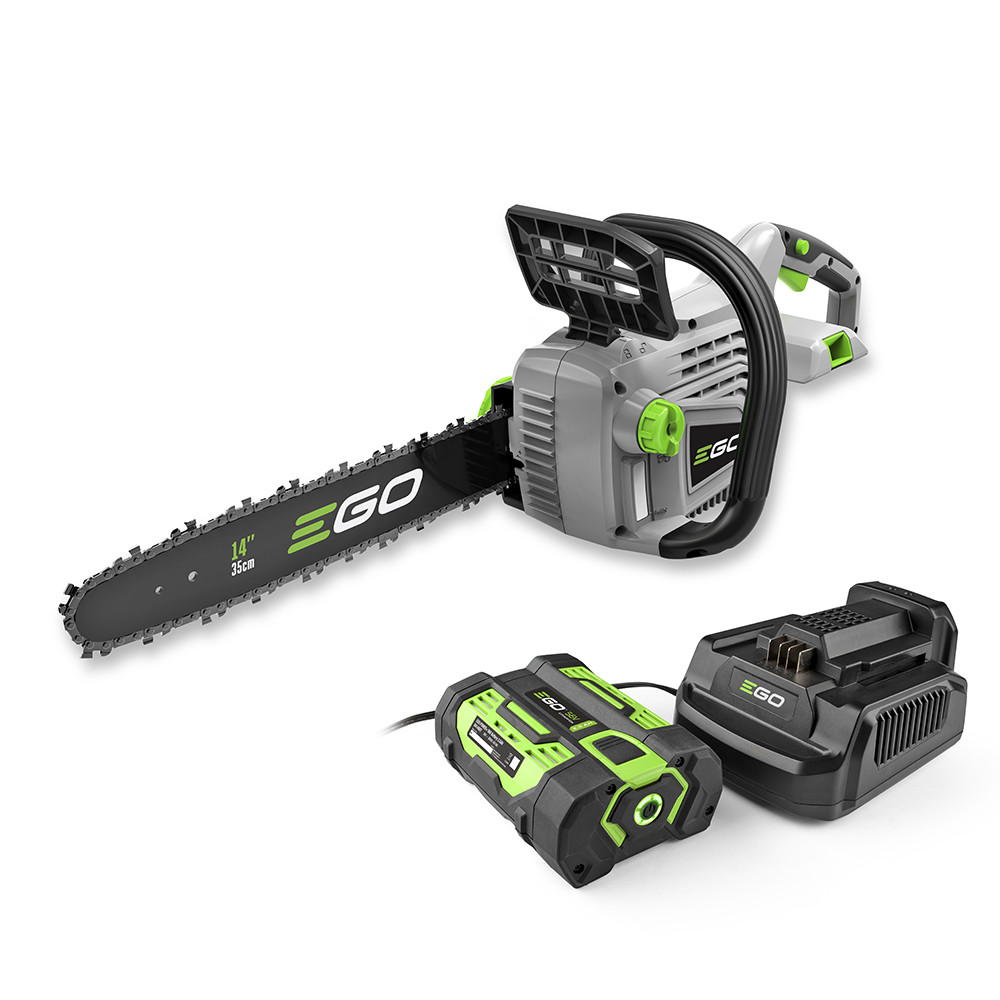 Електропила EGO CS1401E акумуляторна , 56В, шина 35 см, 52лан, 3/8P, 1,1 мм, акум. 2,5А*год + зарядний пристрій, фото 1