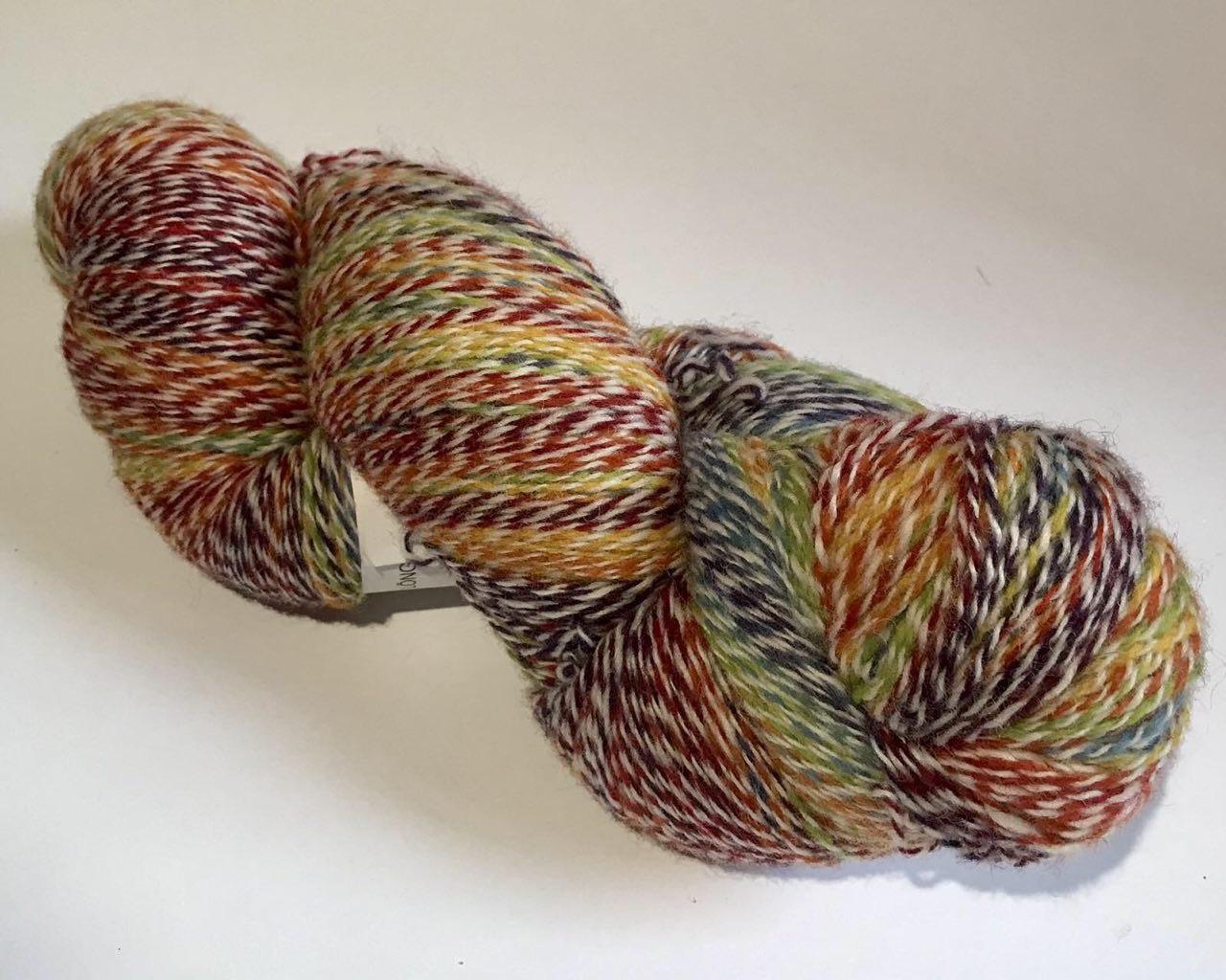 Пряжа Aade Long Kauni, Artistic yarn 8/2 Rainbow Melange (Райдуга Меланж), 100 г