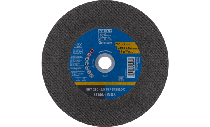 Pferd Круг відрізний 230*2,5*22 PSF STEELOX нерж./сталь