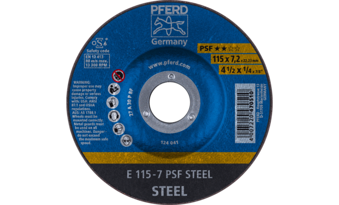 Pferd Круг зачисний 115*7,2*22 PF-FORTE сталь, чавун