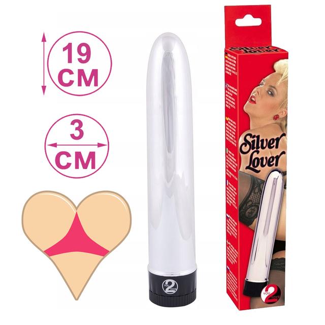 Вібратор пластиковий гладкий універсальний 19 см для вагінального та анального сексу жіночий вібратор