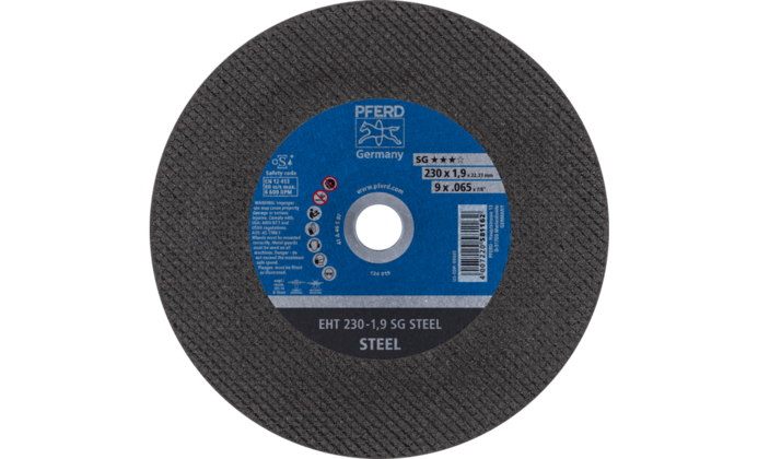 Pferd Круг відрізний 230*1,9*22 SG STEEL сталь