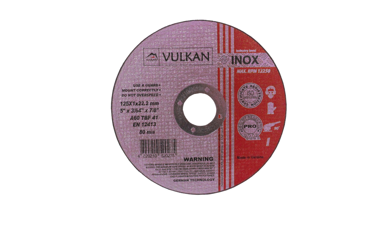 VULKAN Круг відрізний 125*1*22 нерж.(UA)