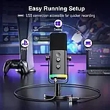 Fifine AM8 AmpliGame мікрофон USB/XLR динамічний з RGB Чорний, фото 5