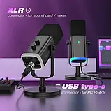 Fifine AM8 AmpliGame мікрофон USB/XLR динамічний з RGB Чорний, фото 9