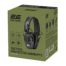 Тактичні захисні активні навушники 2E Pulse Pro Black NRR 22 дБ Чорний (2E-TPE026BK), фото 2