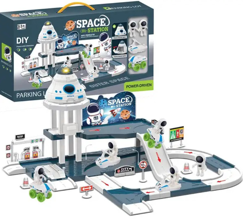 Ігровий набір космічна станція  світло, звук, 2 космонавта, аксесуари, станція, машина, в коробці (BBQ550-50A)