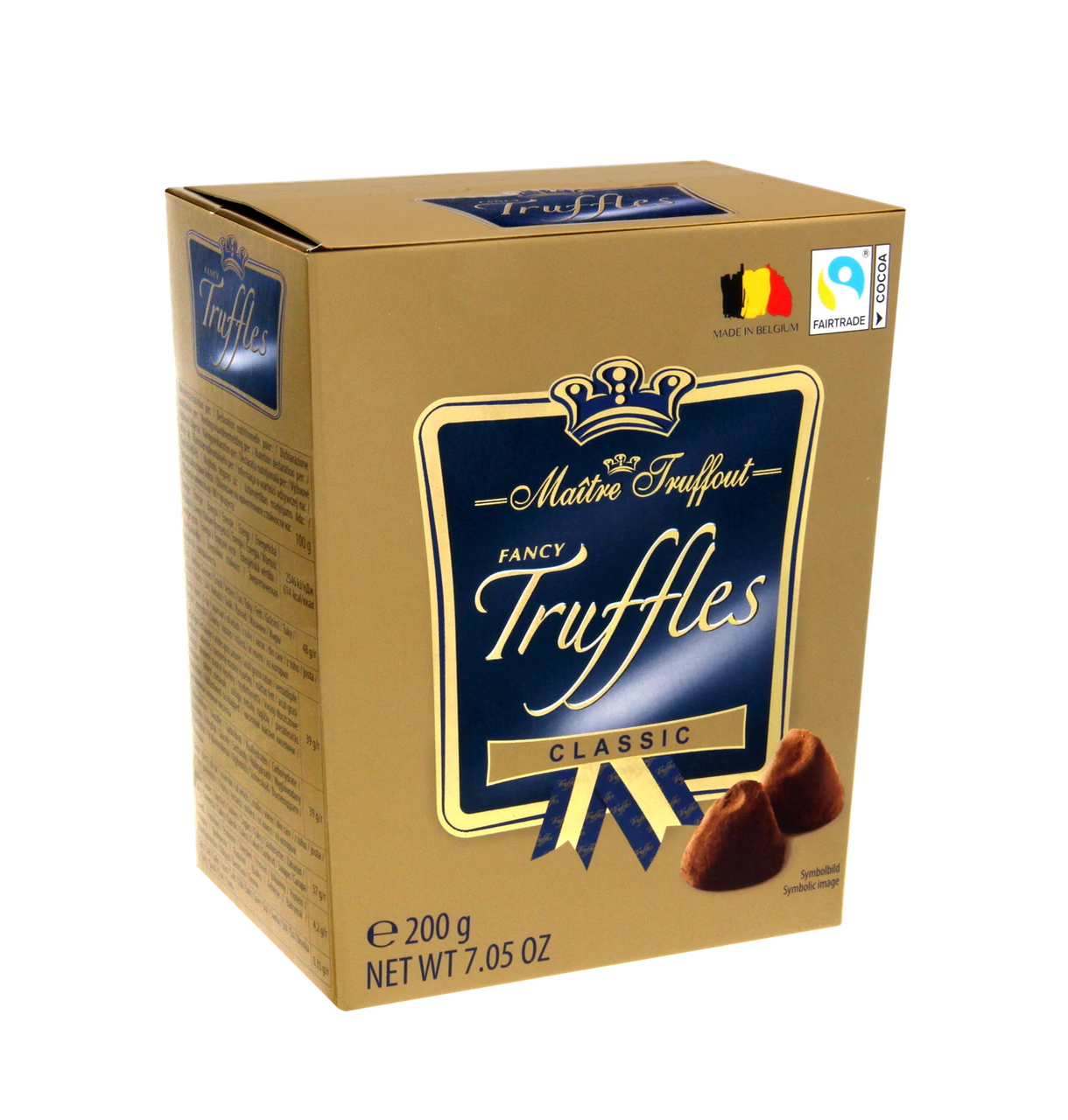 Трюфельні цукерки з чорного шоколаду Maitre Truffout Classic 200 грамів, фото 1