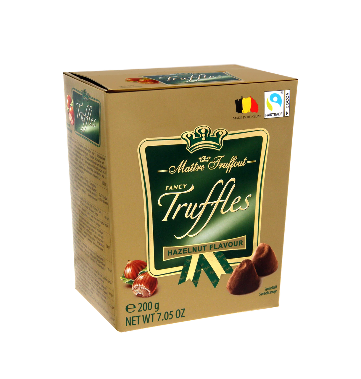 Трюфельні цукерки з чорного шоколаду з горіховим смаком Maitre Truffout Hazelnut 200 грамів, фото 1