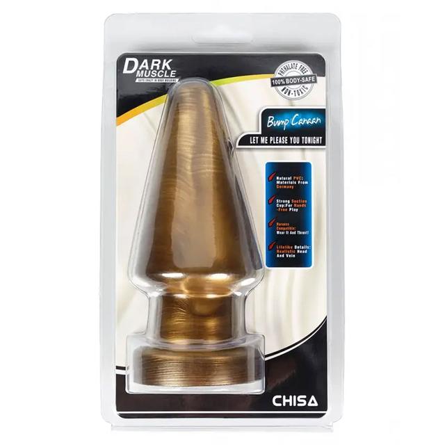 Велика анальна пробка Chisa Dark Muscle Gold 15 х 7 см Анальний Фістинг